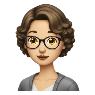 short-haired brunette librarian who loves cats sticker