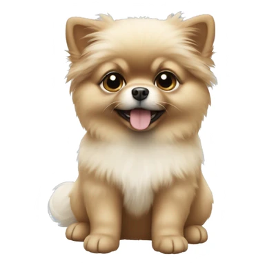 Blue Pomeranian puppy sticker