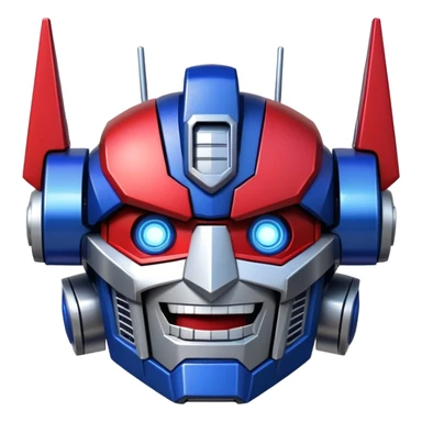Optimus Prime robot from Transformers laughing sticker