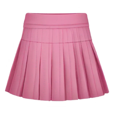 Pink tartan pleated mini skirt, isolated sticker