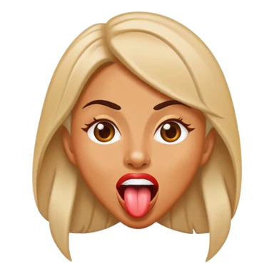Woman shaking her tongue out sticker