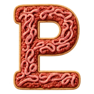 number 7 made of meat sticker