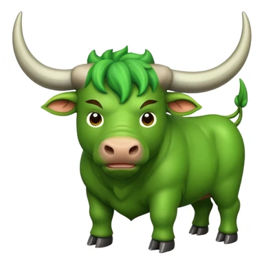 Green bull sticker