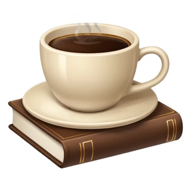 Cup of coffee and books  sticker