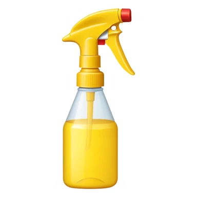 Cute spray bottle, yellow color sticker