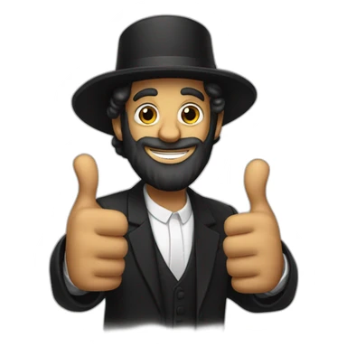 hasidic thumbs up sticker