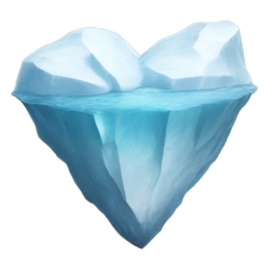 A realistic iceberg shape of a Cupid heart sticker