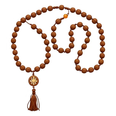white Prayer Beads Rudraksha sticker