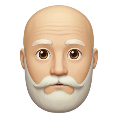 blonde bald man with long beard  sticker