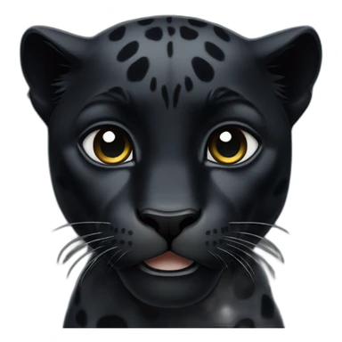 black panther with eyes or happy sticker