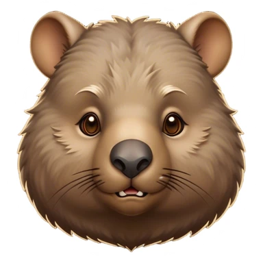 Cinematic Noble Wombat Portrait Emoji, Poised and regal, with a stout, muscular build and a dense, shaggy fur of earthy brown, deep-set soulful eyes with a hint of gruff wisdom, Simplified yet sharp and sophisticated features, highly detailed, glowing with a warm, dignified glow, high shine, intelligent and sturdy, stylized with an air of bushland majesty, focused and attentive, soft glowing outline, capturing the essence of a watchful and confident burrower, so majestic it feels as though it could plod out of the screen with effortless authority! sticker
