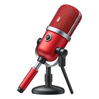 a real red microphone sticker