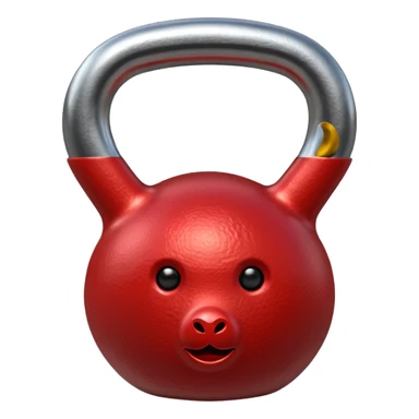 Heart shaped kettle bell sticker
