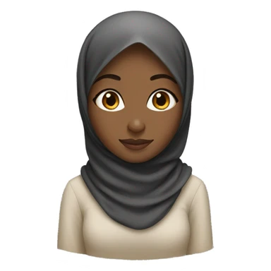 Muslim black girl in hijab  sticker