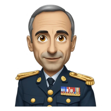 ÉRIC ZEMMOUR president français militaire sticker