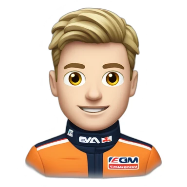 Max verstappen f1 driver in a car sticker