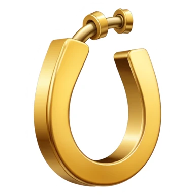 Golden horse shoe sticker