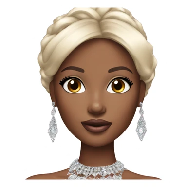 glamorous black barbie  sticker