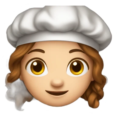 Brown hair chef girl with knifes tatto sticker