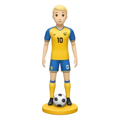 create an emoji of a yellow soccer free kick mannequin sticker