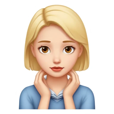 Girl with hands on her neck sticker