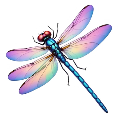 Peaceful Dragonfly color  sticker