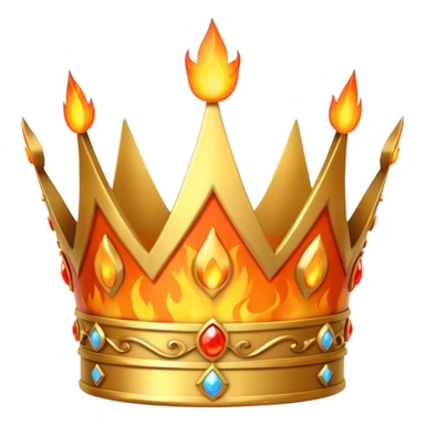 Coroa pegando fogo sticker