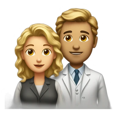 scientific couple sticker