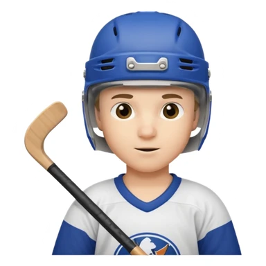 boy hockey player  sticker