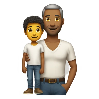 father and son yellow skin sticker