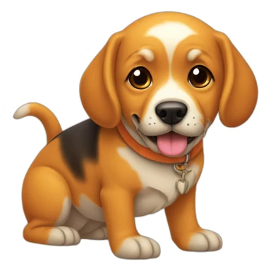 Chien citrouille sticker