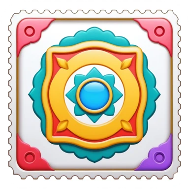 A singular Stamp is a small piece of paper or adhesive material used as evidence of payment for postage, often decorative sticker