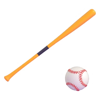 baseball bat with a baseball next to it sticker
