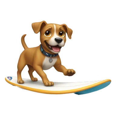 Dog is surfing sticker