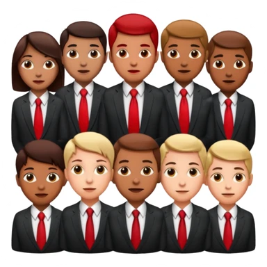 people with red tie sticker