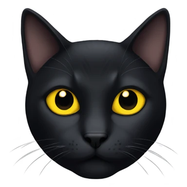 black cat with yellow eyes named spooky sticker