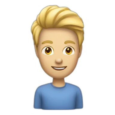 creame un icono 3d de una persona en la computadora  sticker