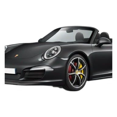 Porsche carrera 4s cabriolet noir sticker