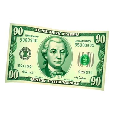 Scritta "banconota con scritto 90" sticker