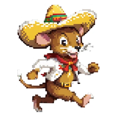 Speedy Gonzales mouse in sombrero running fast sticker