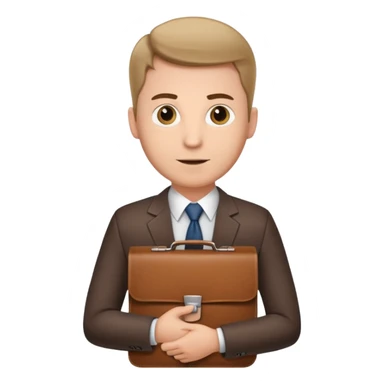 businessman with portfolio sticker