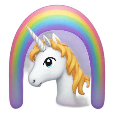 Licorne qui fais caca un arc en ciel sticker