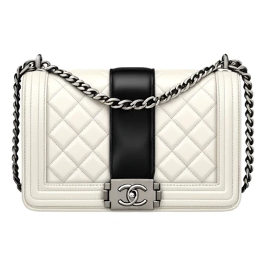 chanel le boy white bag sticker