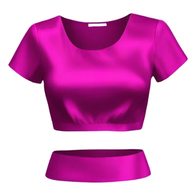 Realistic magenta cut out silk crop top blouse. sticker