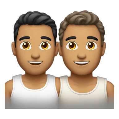 gay couple 1 hispanic Wite and 1 Latin tanned sticker