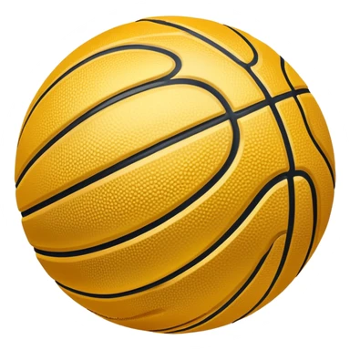 shiny gold basketball, basketball texture with black lines, metallic gold finish sticker