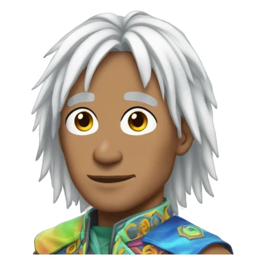 The Rock in an anime costume sticker