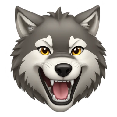 female wolf growling sticker