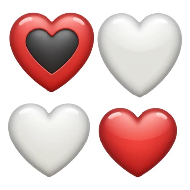 Hearts white one sticker
