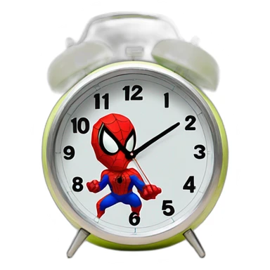 Funny spiderman modern alarm clock simple sticker